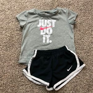 Nike girls shorts and shirt